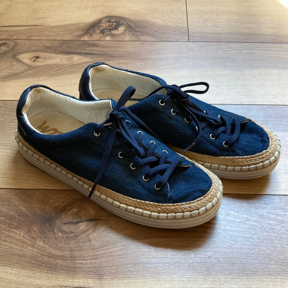 Sam Edelman blue sneaker espadrilles. Size 8